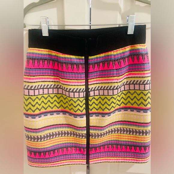 NWOT! Milly Rafia Neon Mini Skirt, Size 2 - Picture 4 of 9